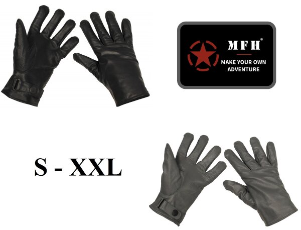 Bundeswehr Leder - Handschuhe - Gefüttert - Unisex - MFH