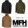 HighDefence Fleecejacke - Kapuze - Schwarz / Oliv / Coyote Tan