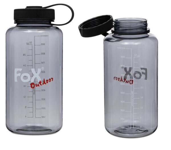 FoX Outdoor Trinkflasche - Weithals - 1 Liter - Skala