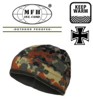 Taktische Fleece - Mütze - Beanie - Unisex - Deutsche Bundeswehr - Flecktarn