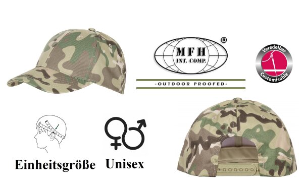 US Cap - Schirmmütze - Größenverstellbar - Unisex - Operation Camo