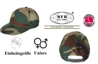 US Cap - Schirmmütze - Seitliches Netz -Größenverstellbar - Unisex - Woodland