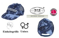 US Cap - Schirmmütze - Seitliches Netz -Größenverstellbar - Unisex - Digital Blau