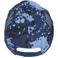 US Cap - Schirmmütze - Seitliches Netz -Größenverstellbar - Unisex - Digital Blau