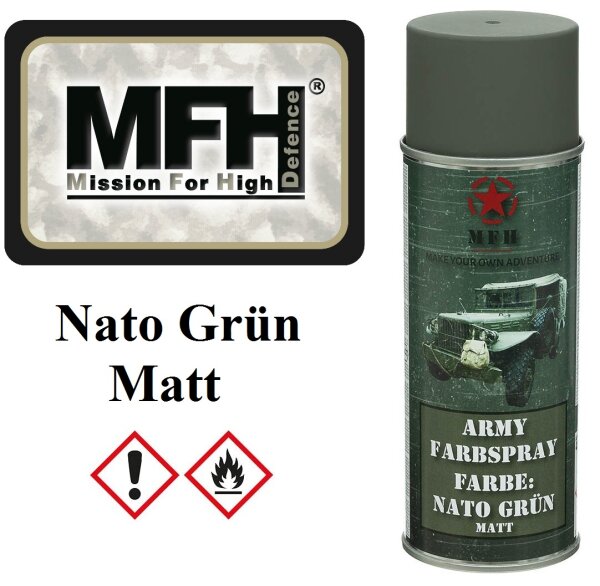 MFH Farbspray - Nato Grün - Matt - Dosenspray - 400ml