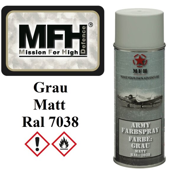 MFH Farbspray - Grau - Matt - Dosenspray - 400ml