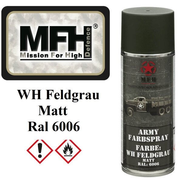 MFH Farbspray - WH Feldgrau - Matt - Dosenspray - 400ml