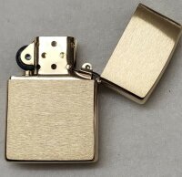 Original Zippo Feuerzeug - "Brushed Brass" - Benzinfeuerzeug - Sturmfeuerzeug - Messing Gebürstet