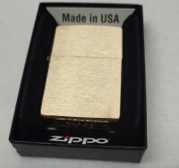 Original Zippo Feuerzeug - "Brushed Brass" - Benzinfeuerzeug - Sturmfeuerzeug - Messing Gebürstet