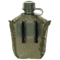 US Feldflasche - 1 Liter - BPA - frei - inkl. Tragehülle - Oliv