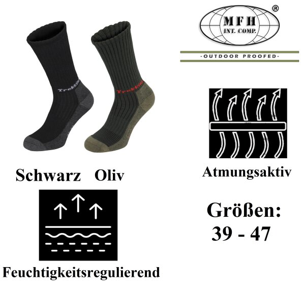 Trekkingsocken - "Lusen" - Frotteesohle - Spezielles Klimagewebe - Optimierter Feuchtigkeitsabtransport