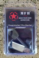 Feuerstarter - Zündstein - Aluminium - Feuerstahl und Schaber