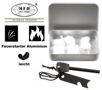 Feuerstarter - Set in Metallbox - Zündstein -...