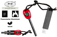 Feuerstarter - Zündstein - Kompass - Feuerstahl mit...