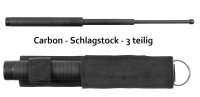 Schlagstock - Carbon - 3teilig - Ausziehbar - Schwarz - ca. 56 cm