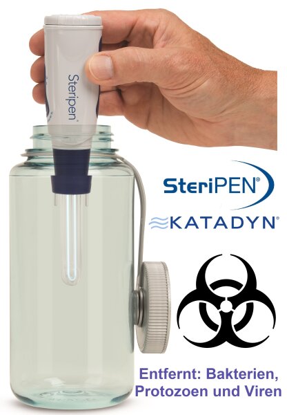 Katadyn Steripen® Classic 3™ UV Wasserentkeimer - Entfernt 99% Bakterien + Protozoen + Viren - Superleicht