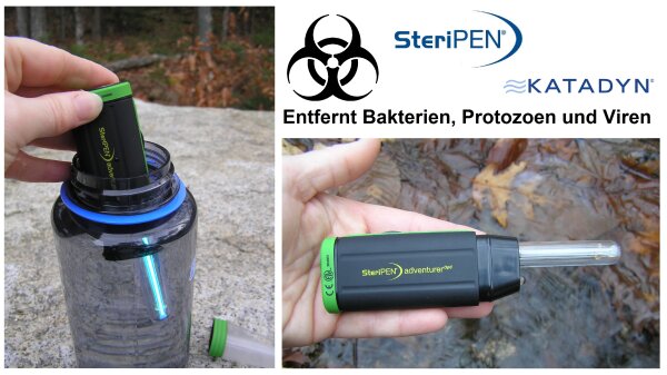 Katadyn® Steripen® Adventurer Opti™ UV Wasserentkeimer - Entfernt 99% Bakterien + Protozoen + Viren - Ultraleicht