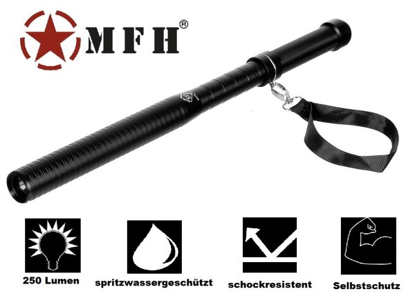 LED Stablampe "KH-Pro Heavy" - ca. 250 Lumen - Cree® Marken LEDs - Schlagstock