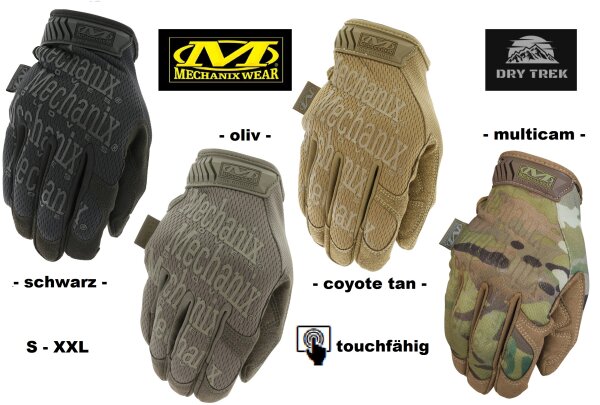 Handschuhe Mechanix® "Original" - Atmungsaktiv - Kühlend - TrekDry®-Material - touchscreenfähig