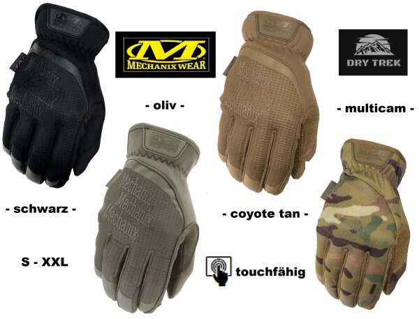 Handschuhe Mechanix® "FastFit" - Atmungsaktiv - Kühlend - TrekDry®-Material - touchscreenfähig - antistatisch