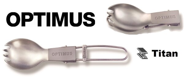 Katadyn® Optimus® Titanium Faltbarer Spork - Göffel - Reintitan - Kombination von Löffel und Gabel