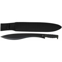 Machete "Taifun" - ergonomisch geformter Gummigriff - extra lange  Machete "Taifun" - ergonomisch geformter Gummigriff- extra lange  Machete "Taifun" - ergonomisch geformter Gummigriff- extra lange Klinge aus schwarz beschichteter 3Cr13 Stahl