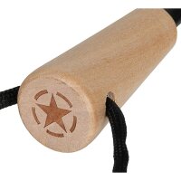 Feuerstarter - Zündstein "Essential" - Holzgriff mit Kordel - Feuerstahl mit Stahl - Schaber