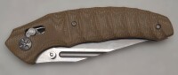 Klappmesser - geschraubte Micarta-Griffschalen -  Klinge aus 8Cr14Mov Stahl - Klinge: ca. 9,5 cm - Glattschliff