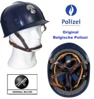 Belgischer Polizeihelm - Einsatzhelm - Blau - Inklusive...