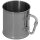 Tasse - Outdoorbecher - 100 % Edelstahl - ca. 220 ml – Einwandig - ca. 90 g - Karabiner - Klapphenkel