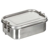 Lunchbox - Brotzeitdose - auslaufsicher - klein - ca. 0,7l - 100% Edelstahl - ca. 16 x 11,5 x 6 cm - Spülmaschinen geeignet