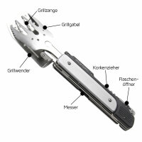 ROXON Multifunktionsset BBQ - Grillbesteckset - "MBT3" - 6in1  - 100 % Edelstahl