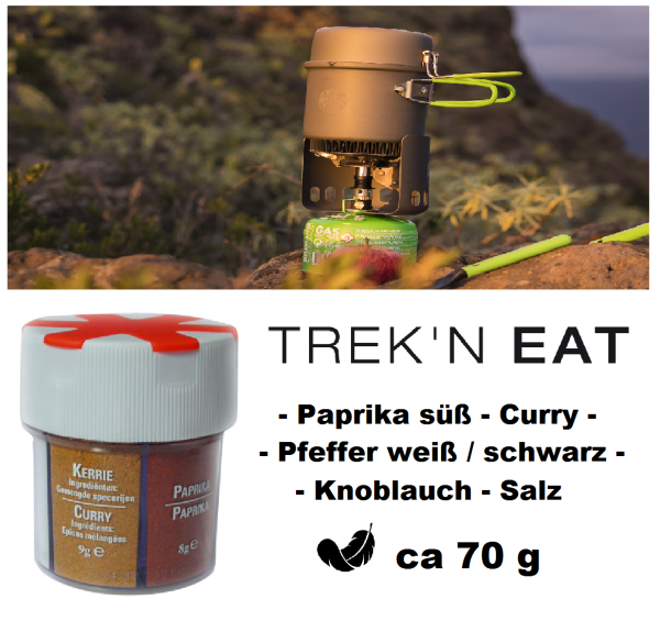 Katadyn®Trek´n Eat® - Gewürzstreuer - 6 Gewürze - ca. 70 g - fest verschließbar - nachfüllbar