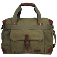 Handtasche - Laptoptasche Canvas "PureTrash" - ca. 35 Liter - Echtleder- und Messingaccessoire - ca. 950 g - ca. 32 x 46 x 25 cm