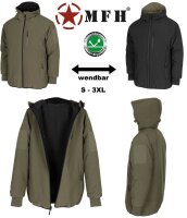 Outdoor Thermojacke - Wendbar - Oliv/Schwarz -...