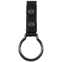 Taschenlampenhalter - mit Ring (bis Ø 4,5 cm) - bis ca. 7 cm Gürtelbreite - Schwarz