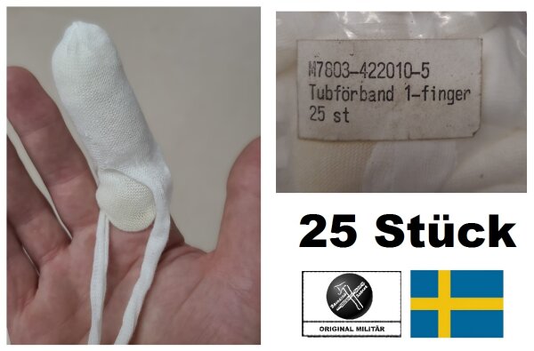 Schwedischer Fingerverband - Fingerlinge - 25 Stück - Original Militär