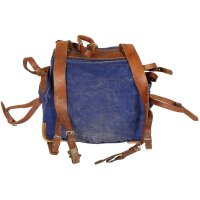 Rumänischer Rucksack - ca. 30 Liter - Blau -  ca. 45 x 30 x 20 cm - 100 % Baumwolle - Gebraucht - Original Militär