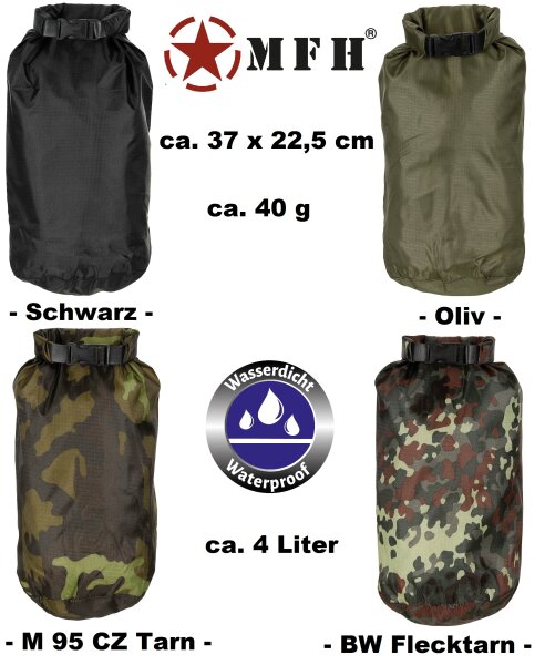 Packsack "DryBag" - Transportbeutel -  Wasserdicht - Staubdicht - ca. 4 Liter - ca. 40 g