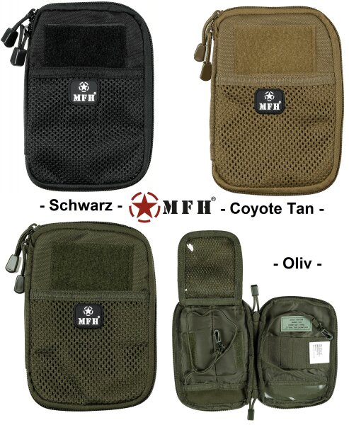 Dokumenten-/ Smartphonetasche - Molle - komplett aufklappbar - ca. 18 x 12 cm - 100 % Polyester