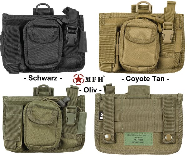 Universal Tasche / Kombitasche - Molle - 5 Fächer - Mitteltasche mit 2 - Wege Reißverschluss - ca. 20 x 14 cm - 100 % Polyester