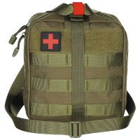 Tasche Erste Hilfe - Groß - Molle IFAK - abnehmbare Molle -Trägerplatte - ca. 21 x 22 x 12 cm - 100 % Polyester