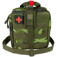 Tasche Erste Hilfe - Groß - Molle IFAK - abnehmbare Molle -Trägerplatte - ca. 21 x 22 x 12 cm - 100 % Polyester