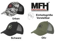 Trucker Cap - Schirmmütze - verstellbarer Druckknopflasche - Mesh Einsatz - Einheitsgröße