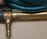 Dänische Handwasserpumpe - Eimerspritze mit Schlauch - Original Militär