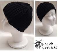 FoX Outdoor Strickmütze - Grob - Beanie - Schwarz