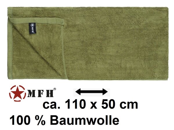 BW Handtuch - Frottee - oliv - sehr saugfähig - 100 % Baumwolle - ca. 110  x 50 cm