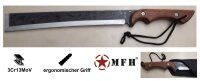 Machete "Tapanga" - rutschfester Gummigriff - extra lang - stonewashed Klinge aus 3Cr13MoV Stahl - Nylonscheide