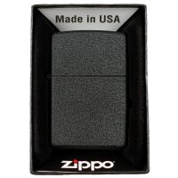 Original Zippo Feuerzeug - "Black Crackle" -...