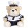 Teddybär - Marine -  Maskottchen - mit Anzug und Kappe - ca. 28 cm